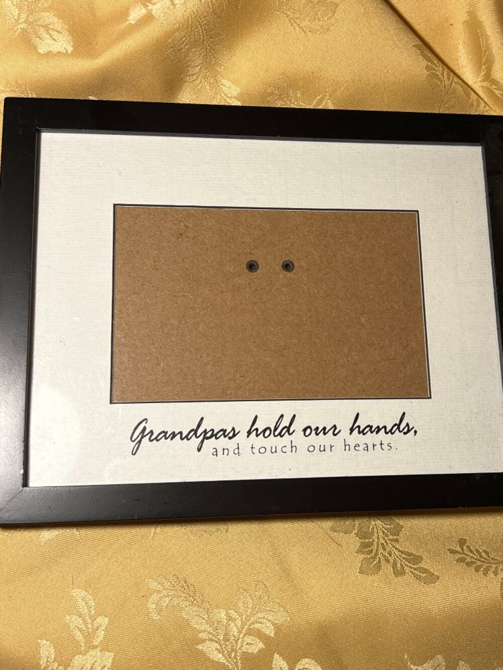 Black Tabletop Picture Frame - Grandpas Hold Our Hands and Touch Our Hearts